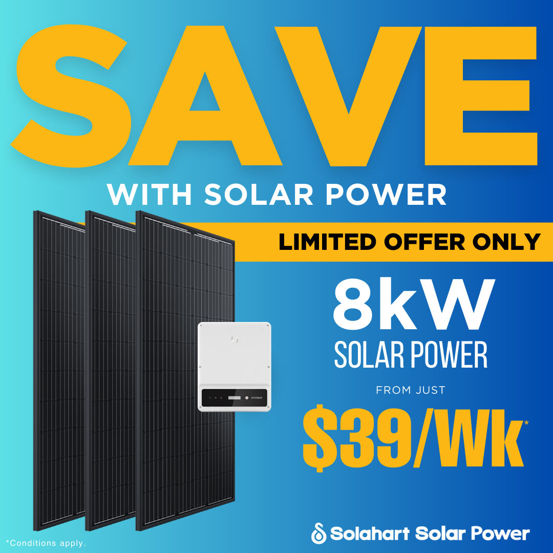 8kW solar power system offer from Solahart Sunshine Coast