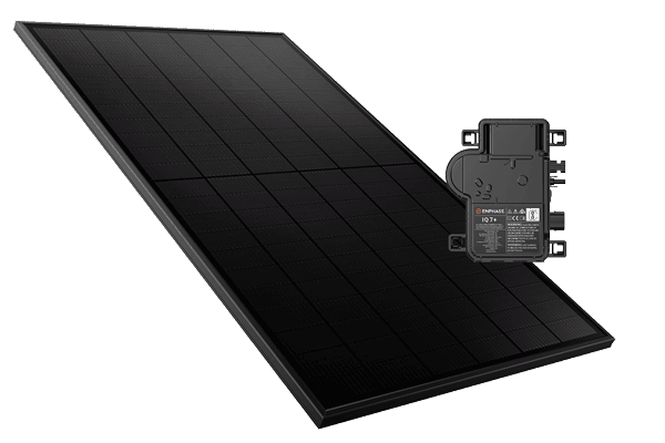 Solahart Silhouette solar panel and Enphase IQ8 microinverter