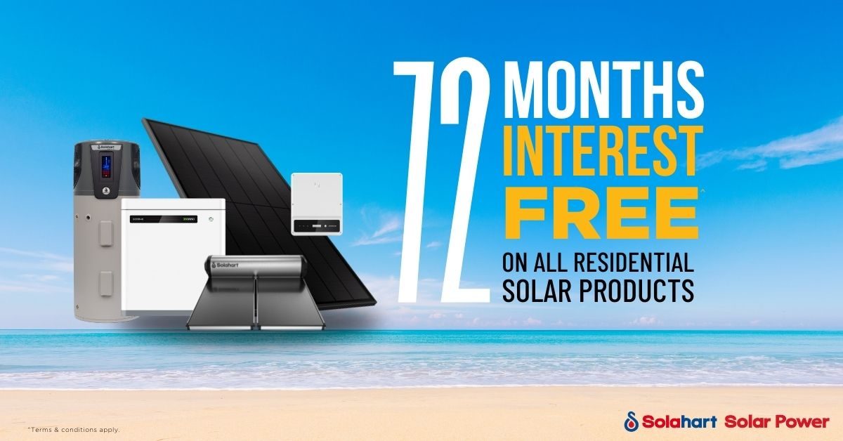 Get 72 months interest free on solar with Solahart