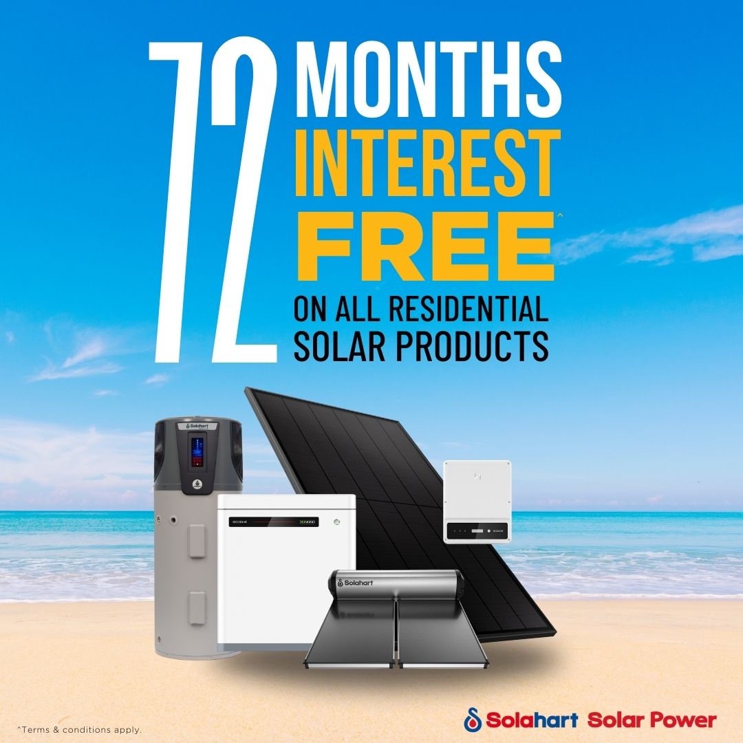 Get 72 months interest free on solar with Solahart